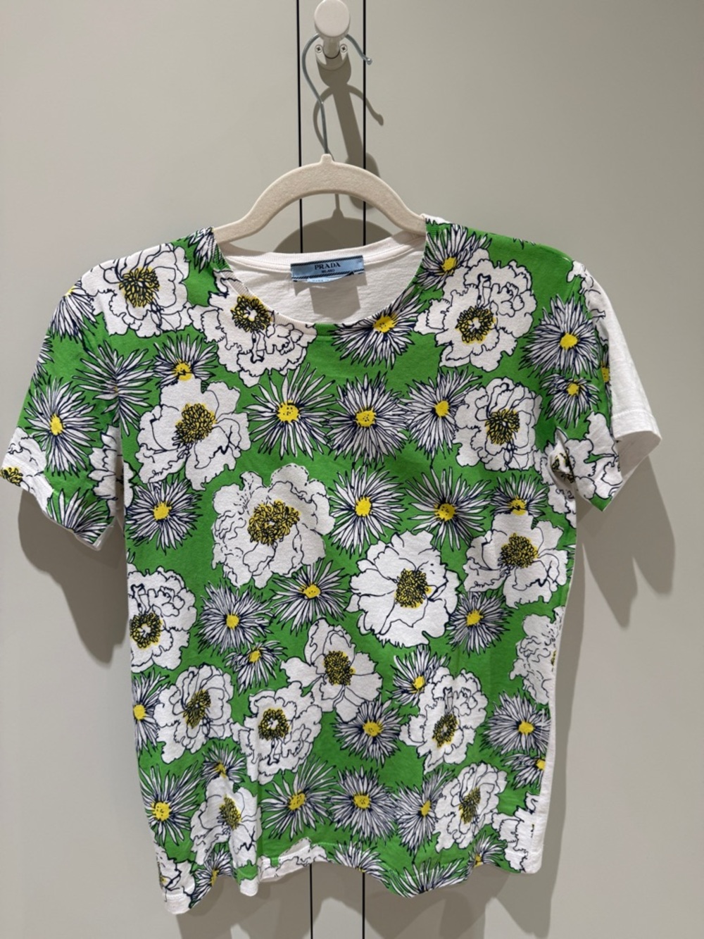 Prada Floral T-Shirt, size Large